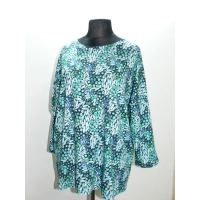 Bluzka OVERSIZE zielone i niebieskie kryształki XXXL